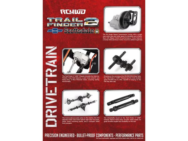 RC4WD Scale Crawler Trail Finder 2 LWB Chevy K10 Rot, RTR, 1:10