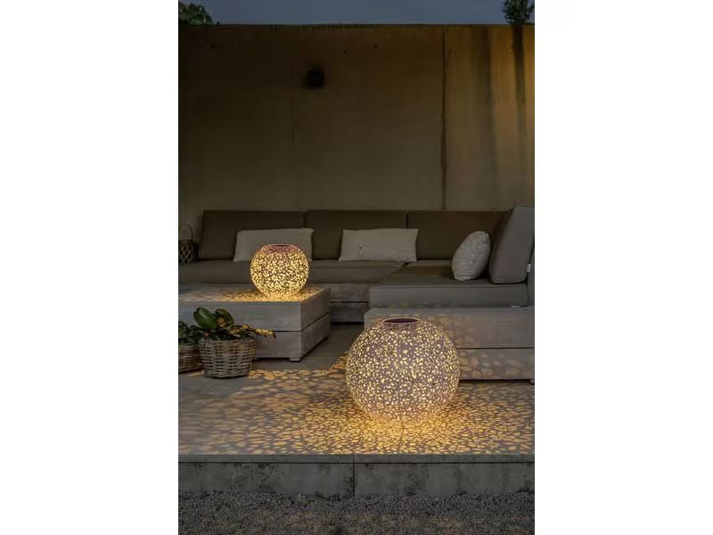 STT Windlicht Solar Antic Ball Carrera Ø 40 cm, Hellrosa