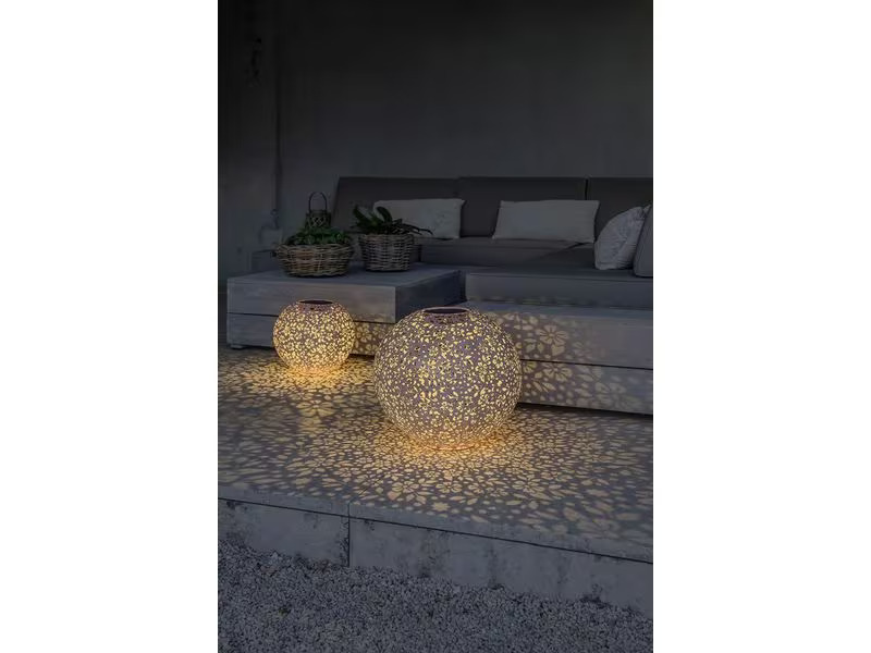 STT Windlicht Solar Antic Ball Carrera Ø 40 cm, Hellrosa