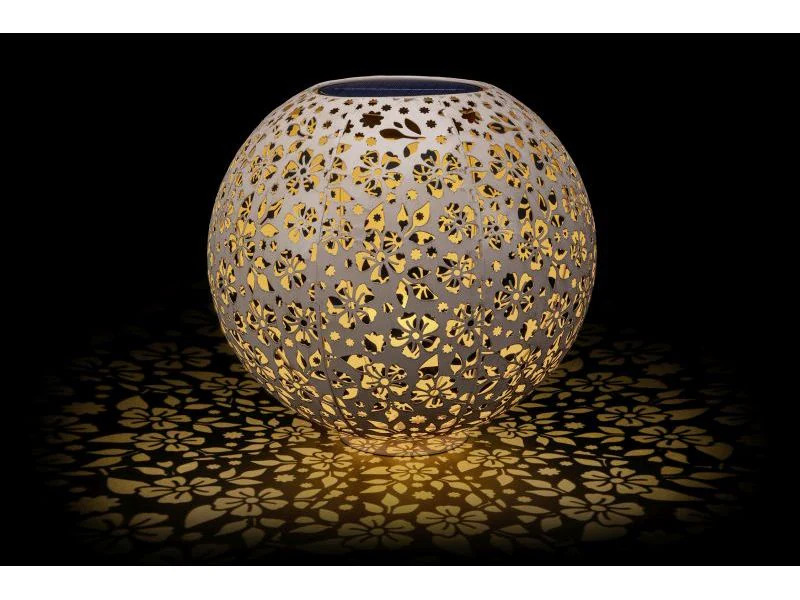 STT Windlicht Solar Antic Ball Carrera Ø 30 cm, Hellrosa