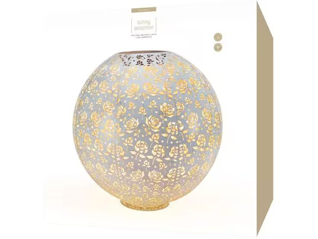 STT Windlicht Solar Antic Ball Baccara Ø 40 cm, White