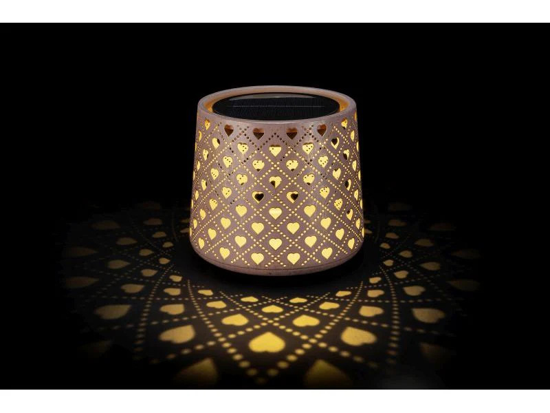 STT Windlicht Solar Antic Mini S Heart Lila