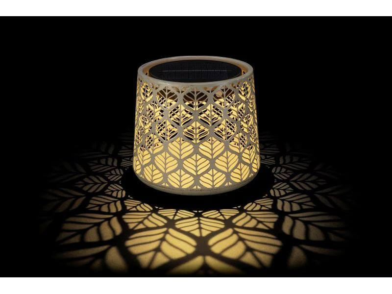 STT Windlicht Solar Antic Mini S Grafic Hellbeige