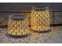 STT Windlicht Solar Antic Mini S Grafic Hellbeige