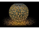 STT Windlicht Solar Antic Ball Monstera Ø 30 cm, Dunkelgrün
