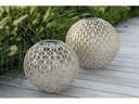 STT Windlicht Solar Antic Ball Grafic Ø 40 cm, Hellbeige