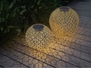 STT Windlicht Solar Antic Ball Grafic Ø 30 cm, Hellbeige