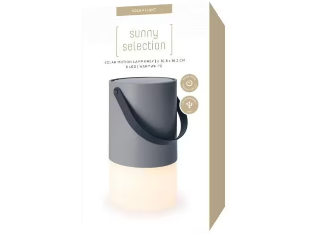 STT Laterne Solar Motion Lamp Grey