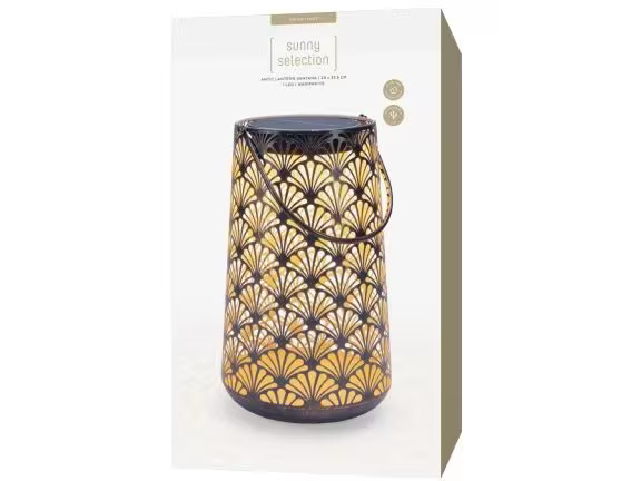 STT Laterne Solar Antic Santana, 32.5 cm, Anthrazit