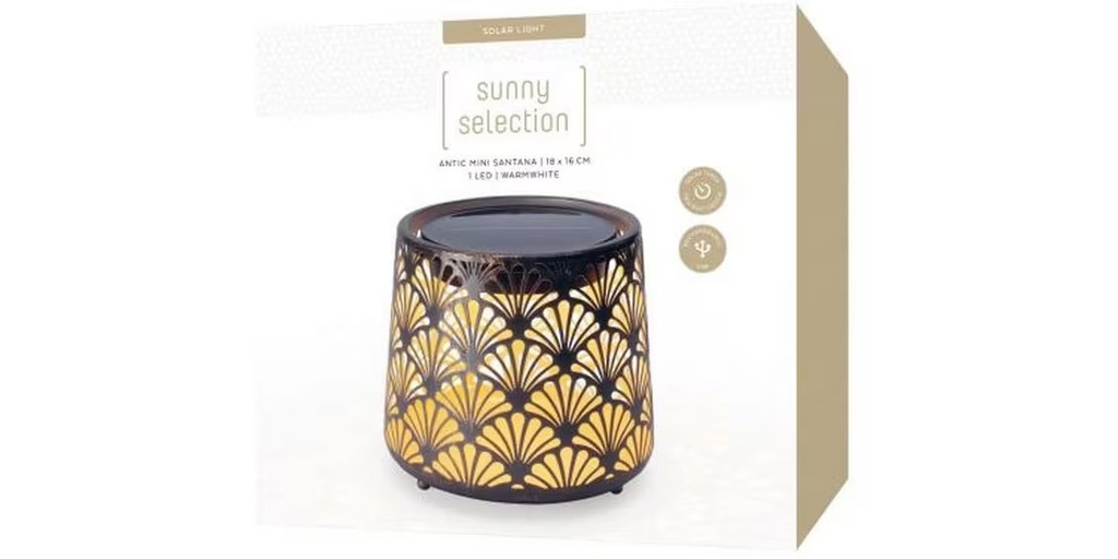 STT Windlicht Solar Antic Mini S Santana Anthrazit