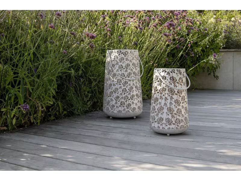 STT Laterne Solar Antic Baccara, 32.5 cm, White