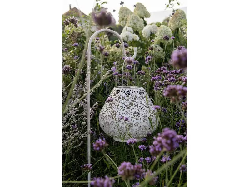 STT Laterne Solar Antic Baccara, 24 cm, White