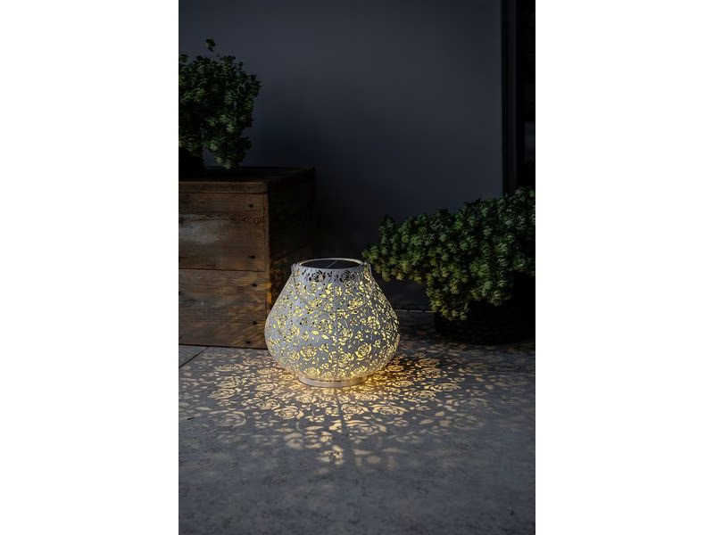 STT Laterne Solar Antic Baccara, 24 cm, White