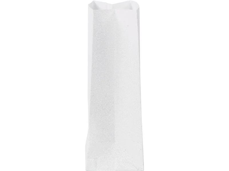 Creativ Company Geschenktüte Glitzer 10 Stück, Weiss