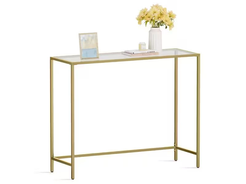VASAGLE Konsolentisch 80 cm x 100 cm, Gold