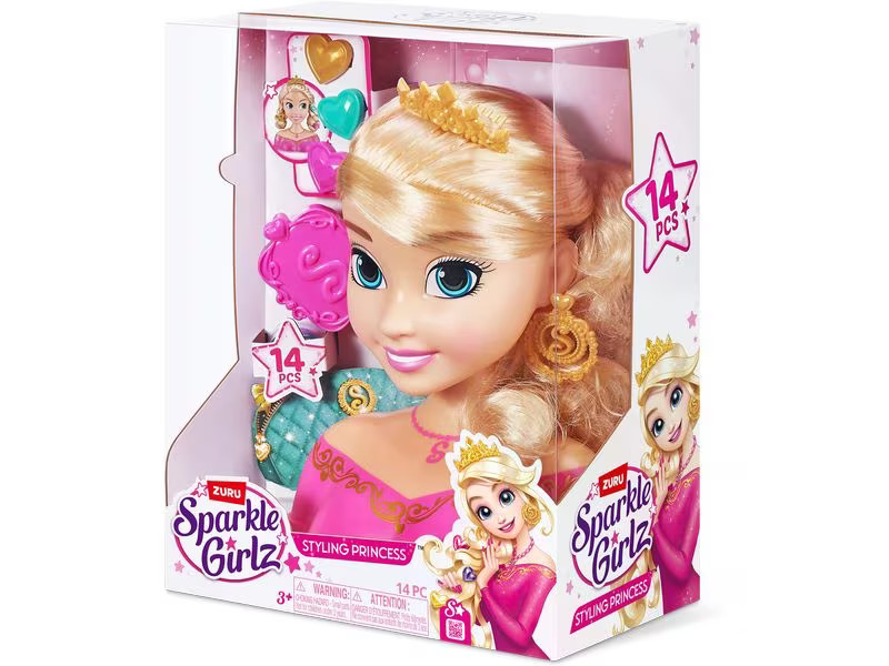 Sparkle Girlz Beauty Sparkle Girlz Frisierkopf blonde Haare