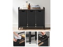 Songmics Wäschekorb  38 l, Braun/Schwarz