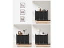 Songmics Wäschekorb  38 l, Braun/Schwarz