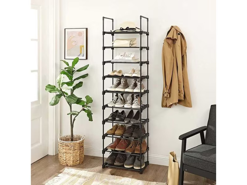 Songmics Schuhregal 30 cm x 174 cm, Schwarz