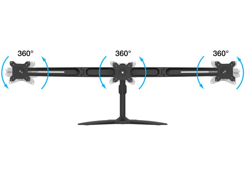 Multibrackets Tischständer EX Kit Triple bis 24 kg – Schwarz