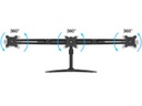 Multibrackets Tischständer EX Kit Triple bis 24 kg – Schwarz