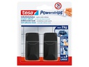 tesa Klebehaken Powerstrips L Eckig, Schwarz