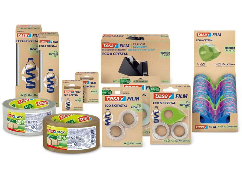 tesa Klebeband Eco &amp; Crystal 50 mm x 66 m, Braun, 1 Rolle