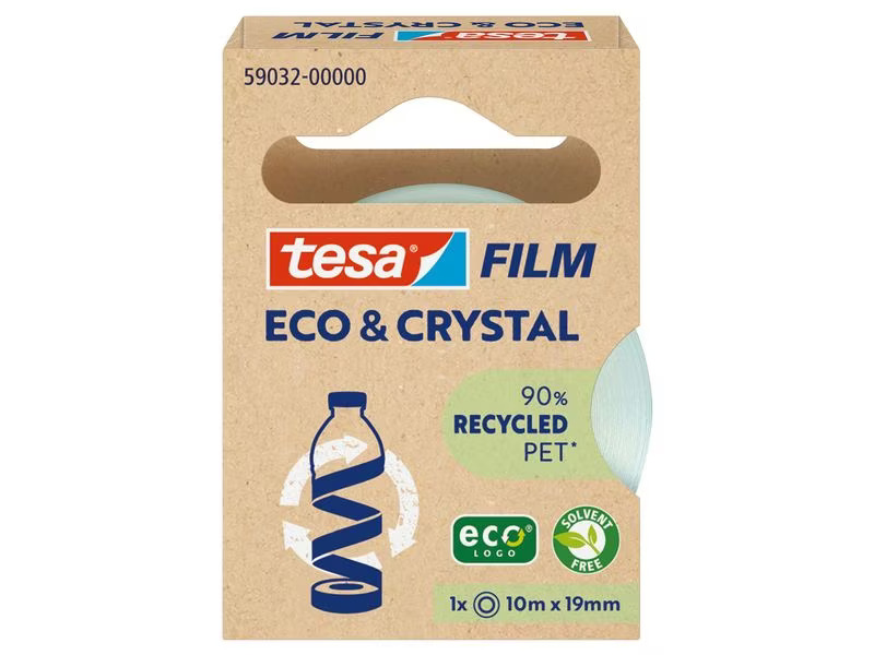 tesa Klebeband Eco &amp; Crystal 19 mm x 10 m, 1 Rolle