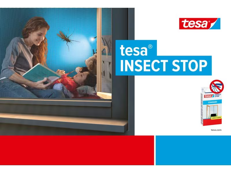 tesa Fliegengitter Insect Stop Lamellentür Standard, 1.2 x 2.5 m