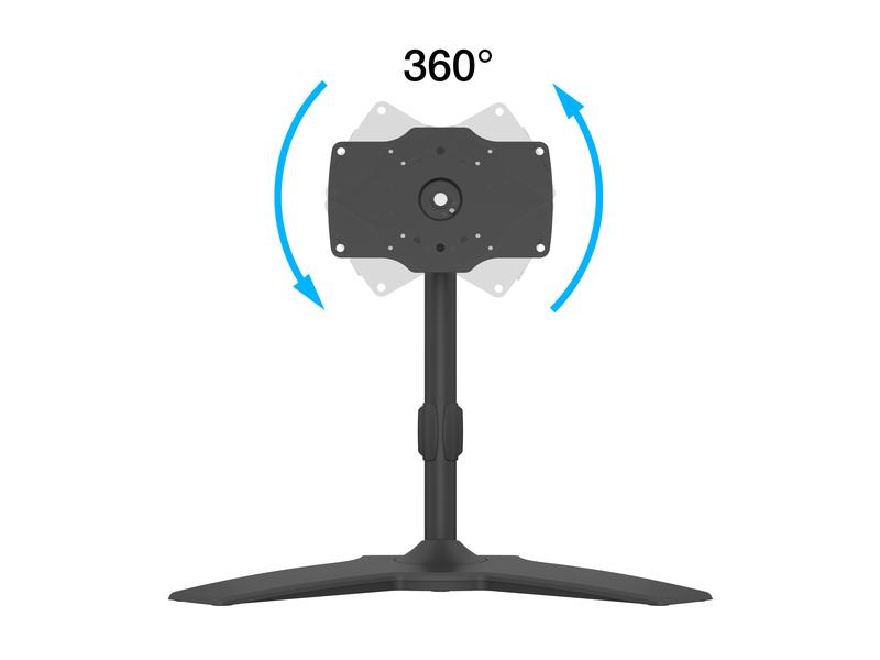 Multibrackets Tischständer Single bis 15 kg – Schwarz