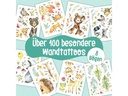 Papierdrachen Wandtattoo-Set Waldtiere