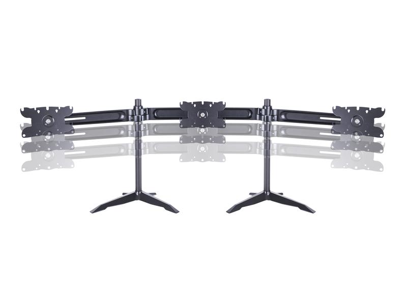 Multibrackets Tischständer Triple L bis 24 kg – Schwarz