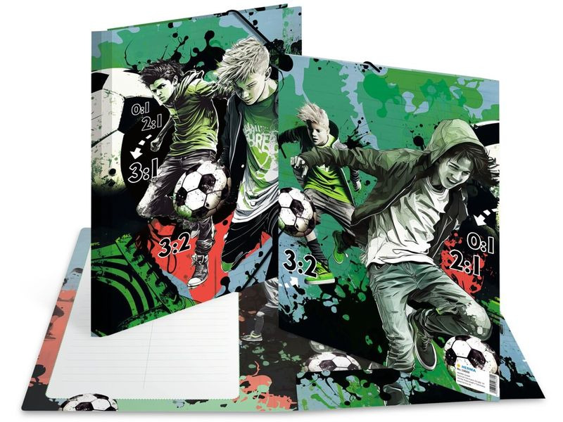 HERMA Gummibandmappe Street Soccer A4, Karton, mit Innendruck