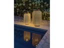 STT Laterne Solar Antic Grand Grafic, 75 cm, Hellbeige