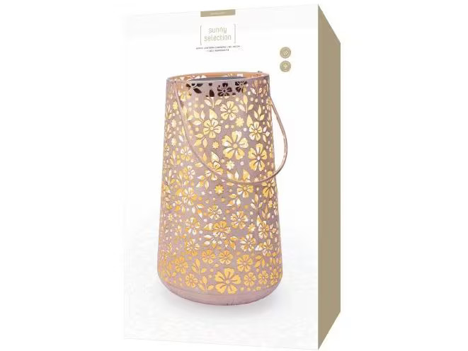 STT Laterne Solar Antic Carrera, 46 cm, Hellrosa
