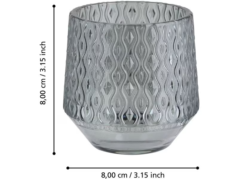EGLO Leuchten Windlicht Bezamby 3 Stück, Grau