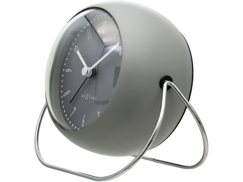 NeXtime Klassischer Wecker Bubble Grau