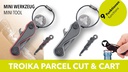 Troika Schlüsselanhänger Parcel Cut &amp; Cart Mini-Werkzeug
