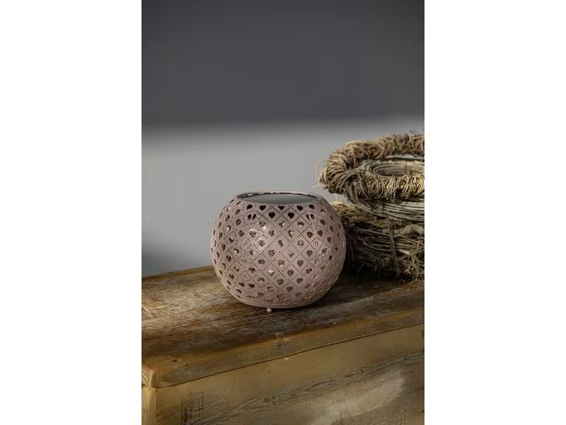 STT Windlicht Solar Antic Globe Heart Ø 22 cm, Lila
