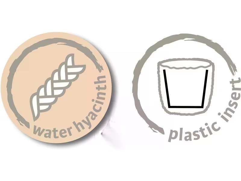 scheurich Pflanzengefäss mit Plastikeinsatz 20 x 17 cm,  Nature