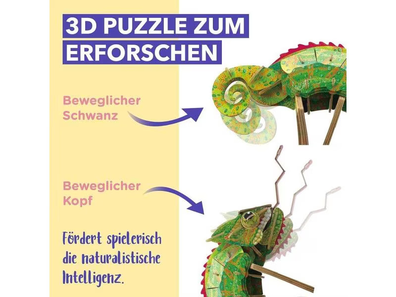 mierEdu 3D Puzzle Mini – Chamäleon