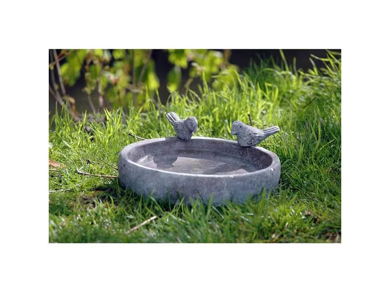 dobar Vogeltränke Pool-Oase, 18 x 18 x 4.5 cm, Zement