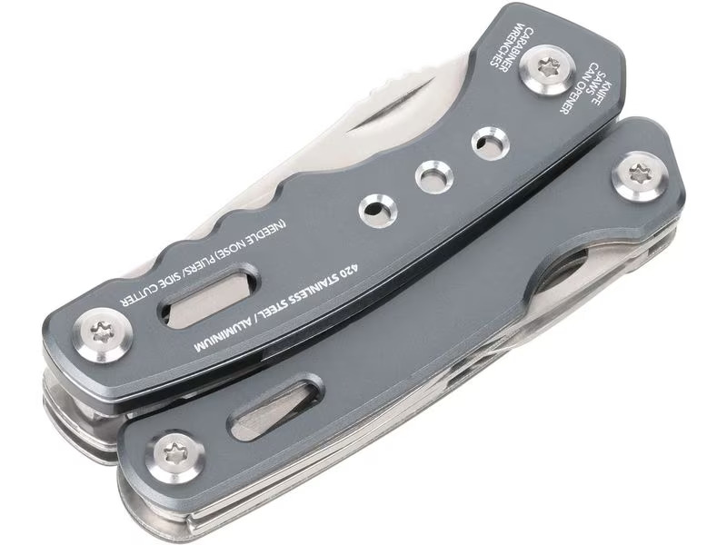 Troika Taschenmesser Rucksack Tool mit 15 Funktionen, Grau