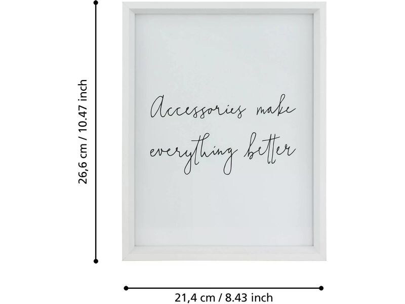 EGLO Leuchten Bilderrahmen Renabie Basic Weiss, 20 x 25 cm