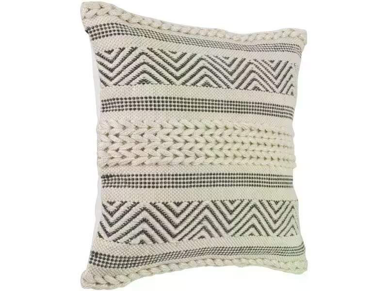 EGLO Leuchten Kissen Melut 45 x 45 cm, Beige/Schwarz