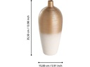 EGLO Leuchten Vase Saryksu 35.5 cm, Gold/Weiss