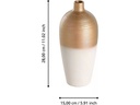 EGLO Leuchten Vase Saryksu 28 cm, Gold/Weiss