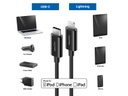 deleyCON USB-2.0-Kabel USB-C – Lightning 0.5 m
