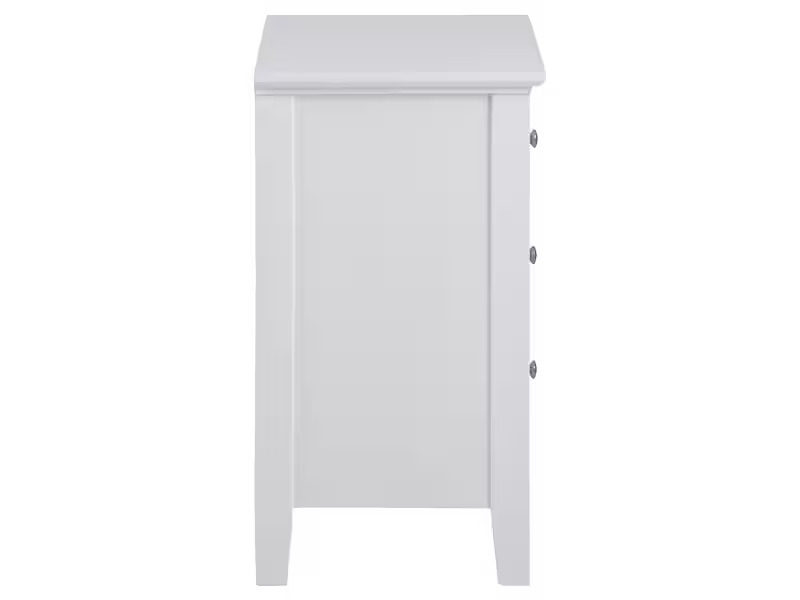 AC Design Nachttisch Linnea 45 cm x 62.8 cm, Weiss glanz