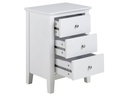 AC Design Nachttisch Linnea 45 cm x 62.8 cm, Weiss glanz